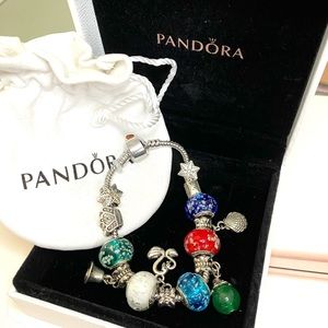 PANDORA bracelets with CHARMS (as seen on photo)